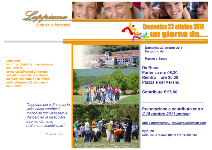 Microsoft PowerPoint - Loppiano Invito